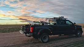 instrument in truck bed