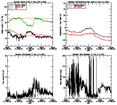 in situ surface data - January 5