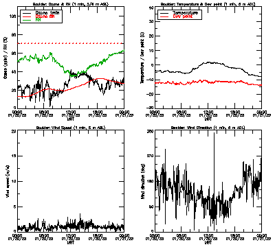 in situ surface data - January 20
