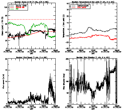 in situ surface data - January 21
