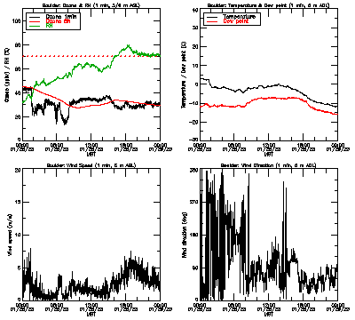 in situ surface data - January 28