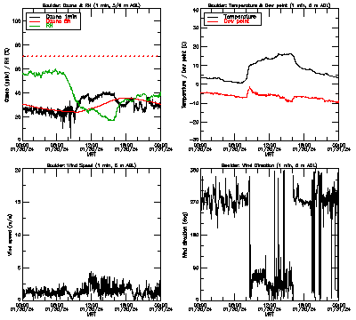 in situ surface data - January 30