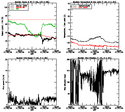 in situ surface data - January 20