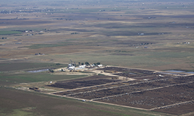 feed lot and farmland