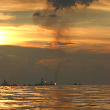 oil recovery vessel flaring gases