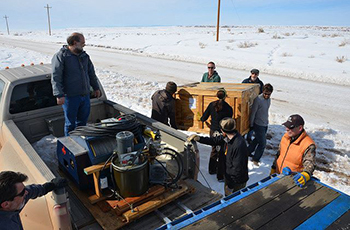 truck bed with equipment