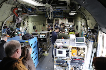 suite of instruments inside the aircraft