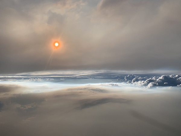 towering smoke cloud