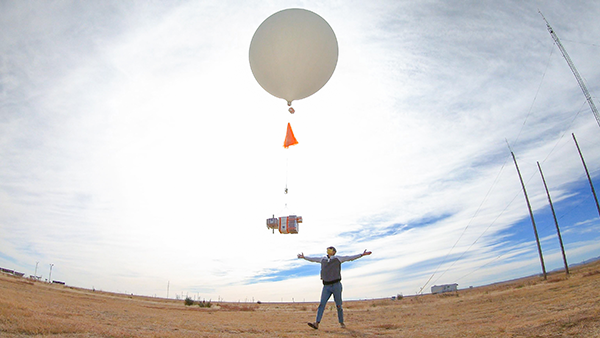 ozonesonde balloon launch
