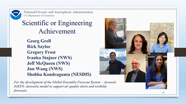 NOAA Bronze Medal for scientific achievement