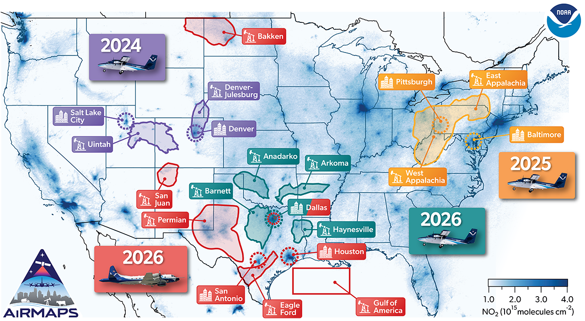 methane emissions estimates from U.S. O&G production basins