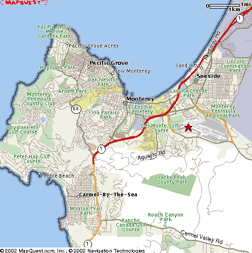 map of Monterey Peninsula