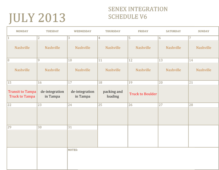 calendar month